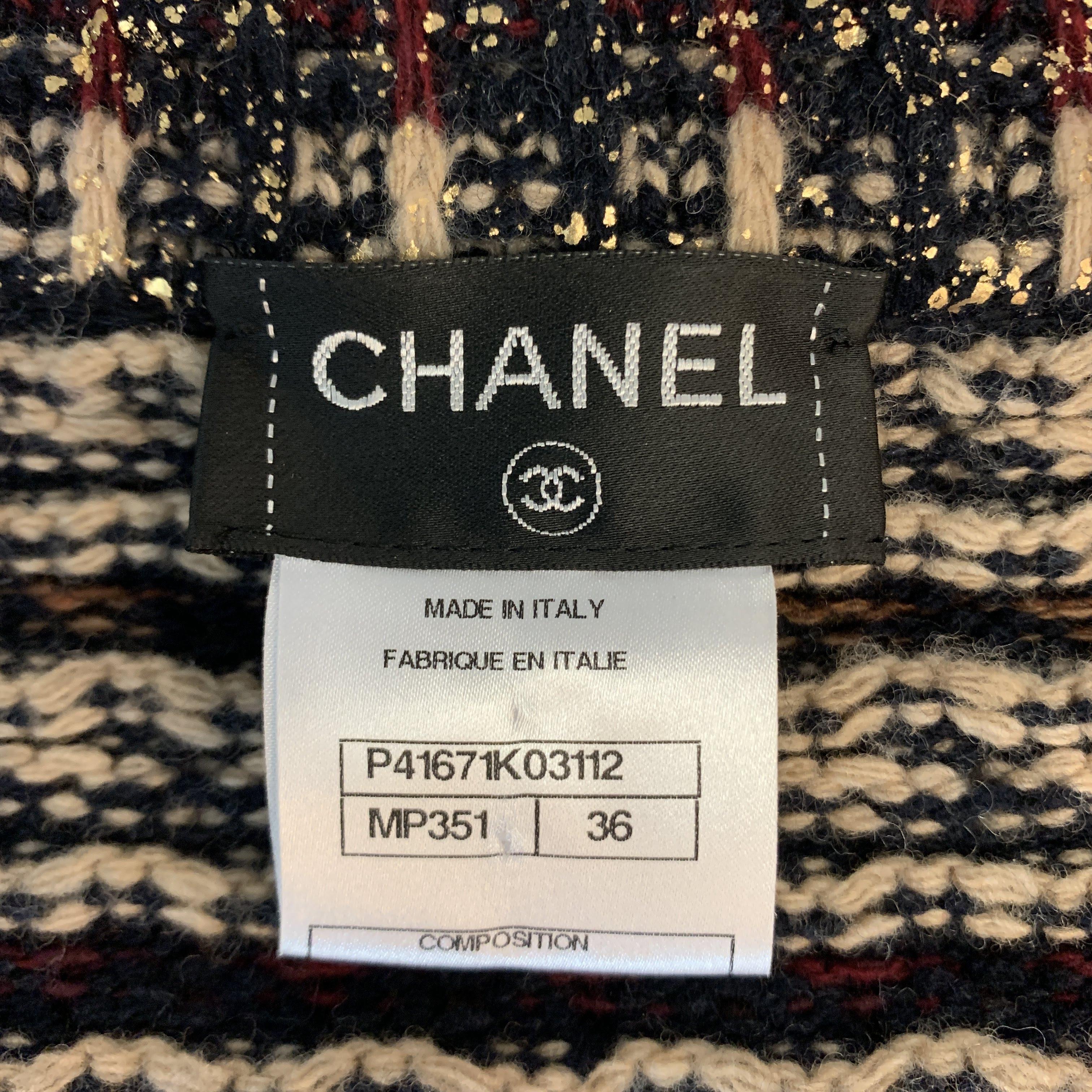 CHANEL Size 4 Gold Splatter Tweed Pre Fall 2011 Paris Byzance Tweed Coat 5