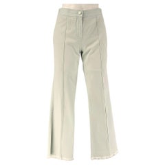 CHANEL Size 4 Mint Cotton Straight Casual Pants