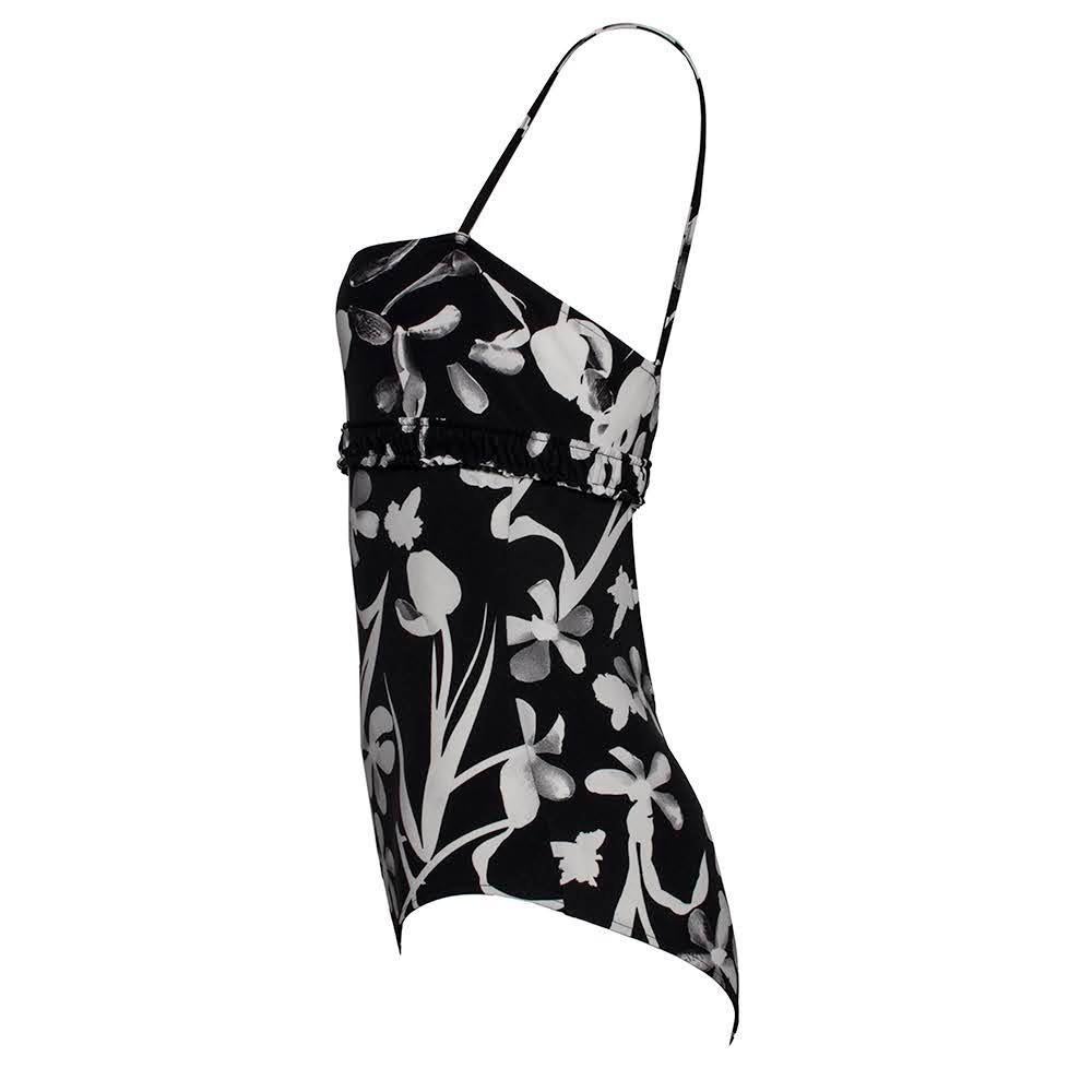 Costume da bagno floreale nero Chanel taglia 40 in vendita 3