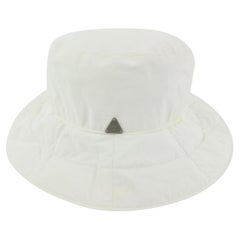 Chanel Size 57 White CC Bucket Hat Fisherman 29cz420s