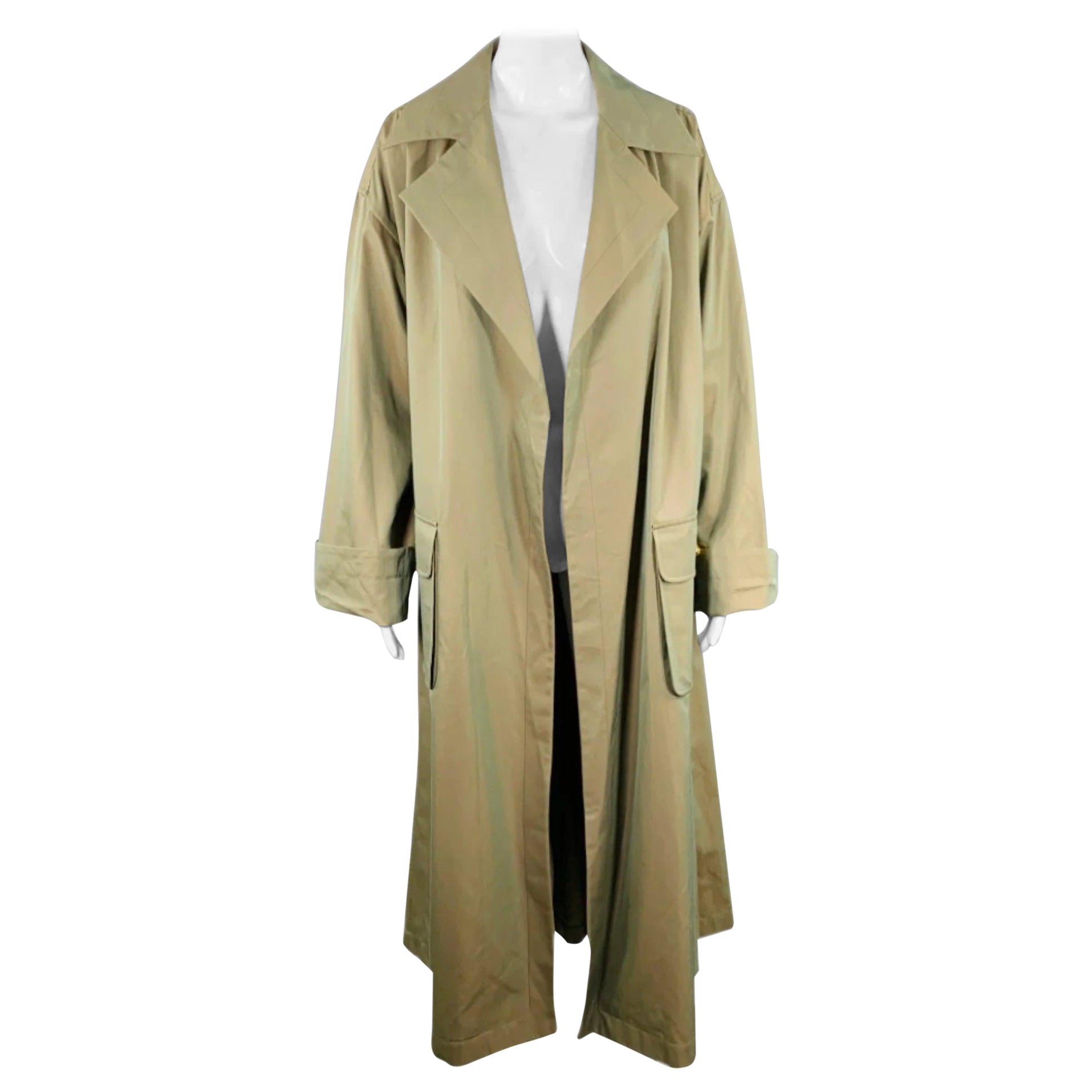 CHANEL Size 6 Green Chartreuse Cotton Iridescent Open Front Coat
