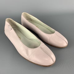 CHANEL Size 6 Pastel Lavender Purple Leather Flats