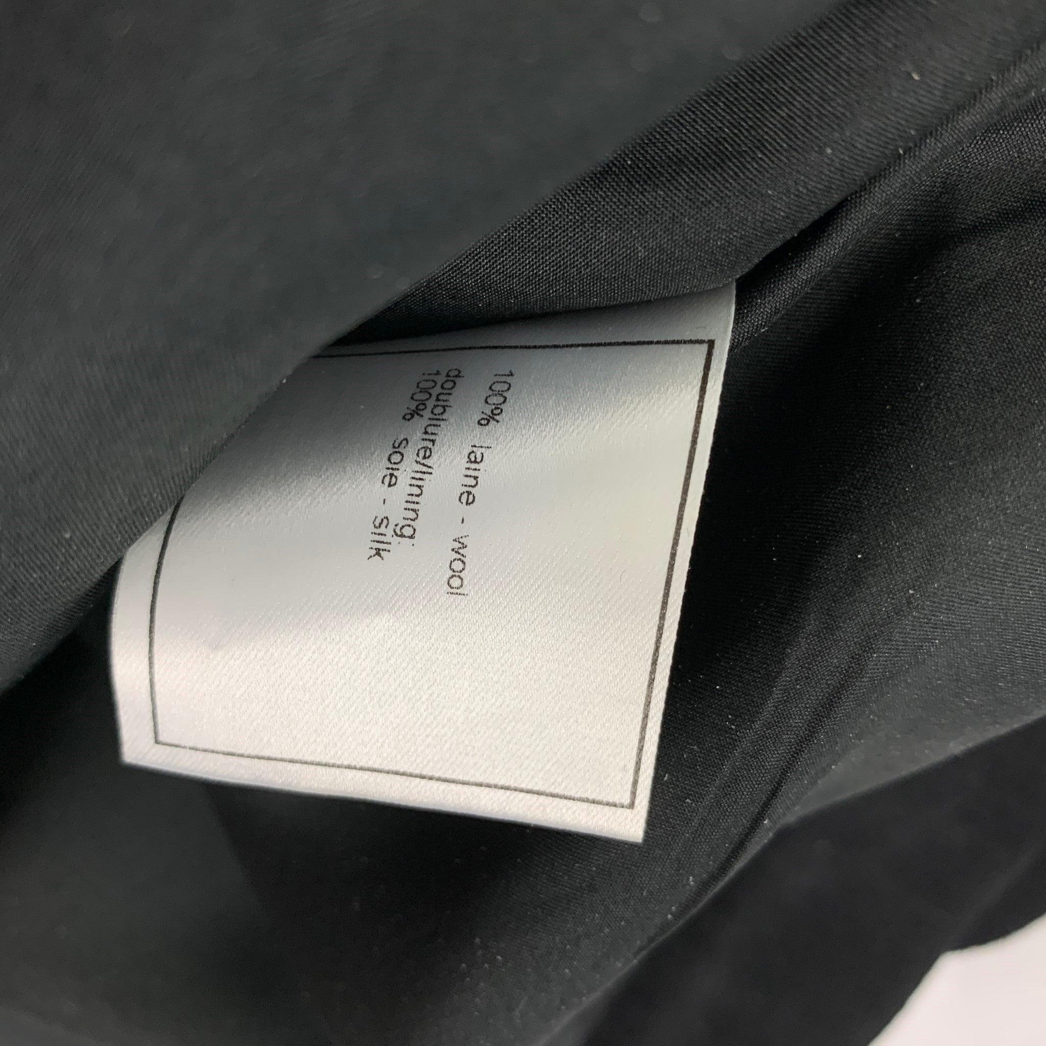 CHANEL Taille 8 Combinaison pantalon sans manches en laine noire côtelée en vente 5