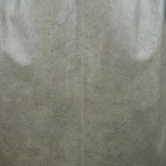 CHANEL Size 8 Metallic Gold Marbled Leather A Line Skirt