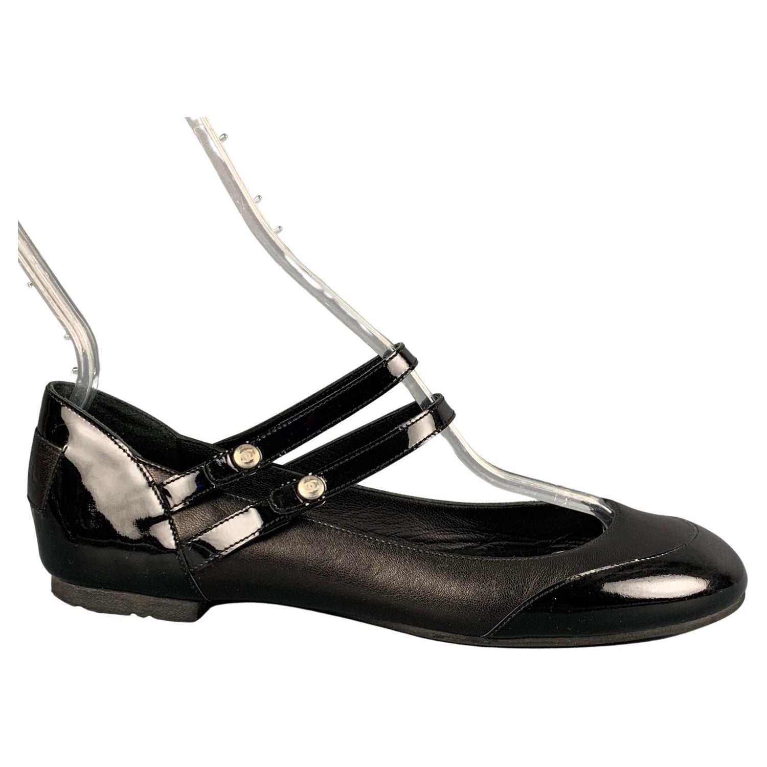 CHANEL, Shoes, Chanel Runway Two Tone Black Beige Mary Jane Heels