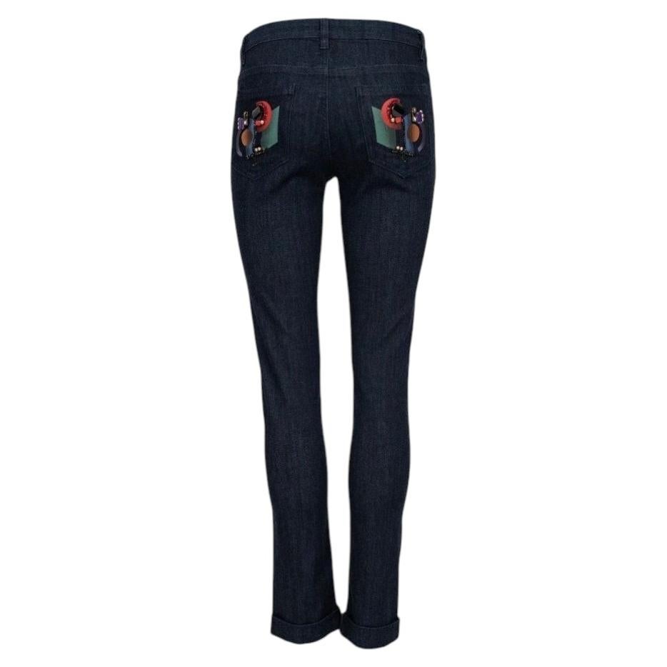 Chanel Skinny Rhinestones Jeans Sz.S (FR36)