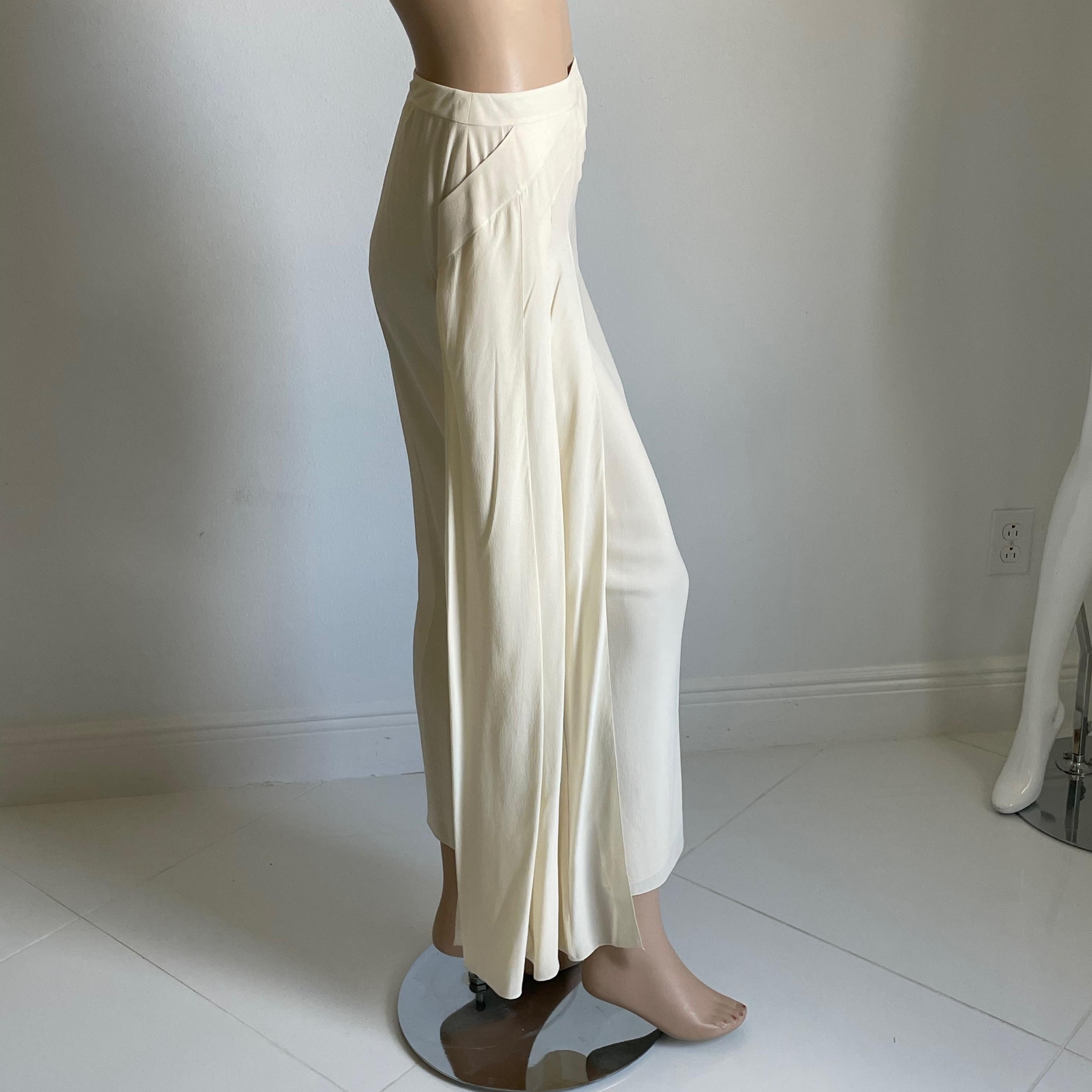 Femenino o masculino Chanel Skirt Long Asymmetric Panels Silk Crepe Maxi Spring 1999 Vintage en venta