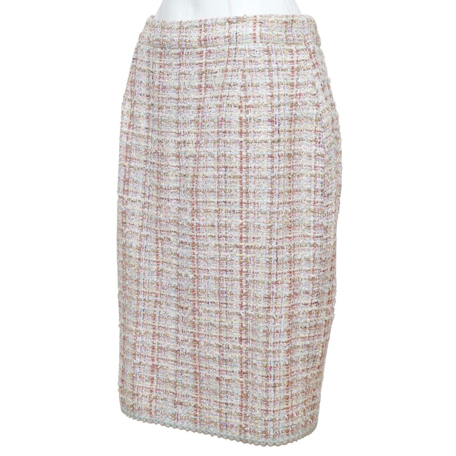 tweed knee length skirt