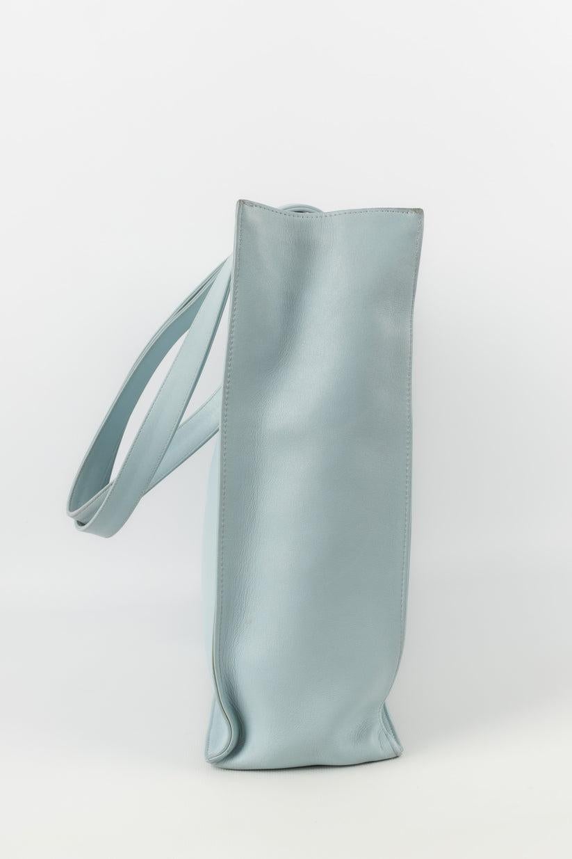 Chanel Sky-blue Leather Bag, 1997/1999 In Excellent Condition For Sale In SAINT-OUEN-SUR-SEINE, FR
