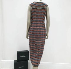 Chanel Sleeveless Multicolor Striped Dress