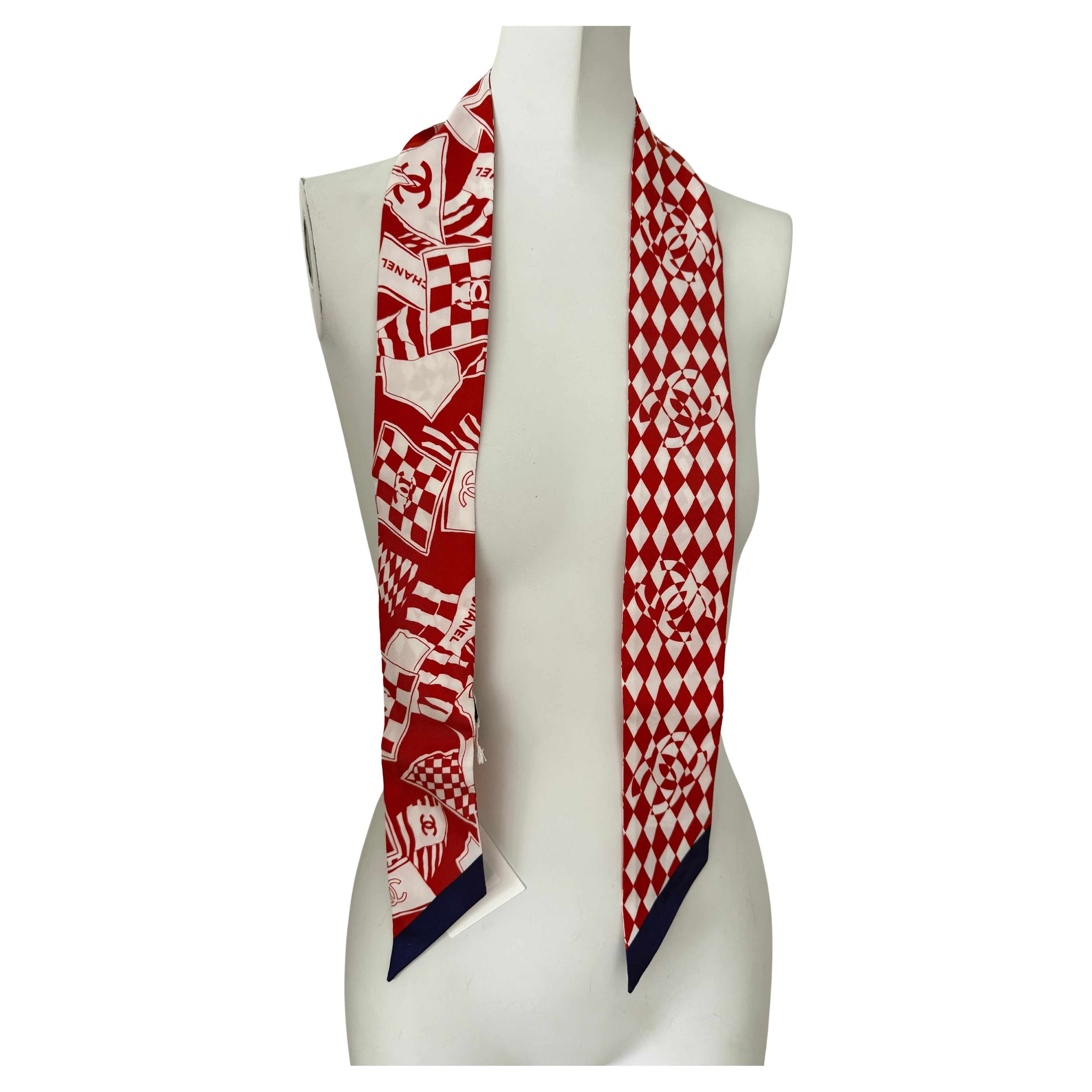 Chanel Slim Bandeau Twilly 2023 Monaco Racing Theme New