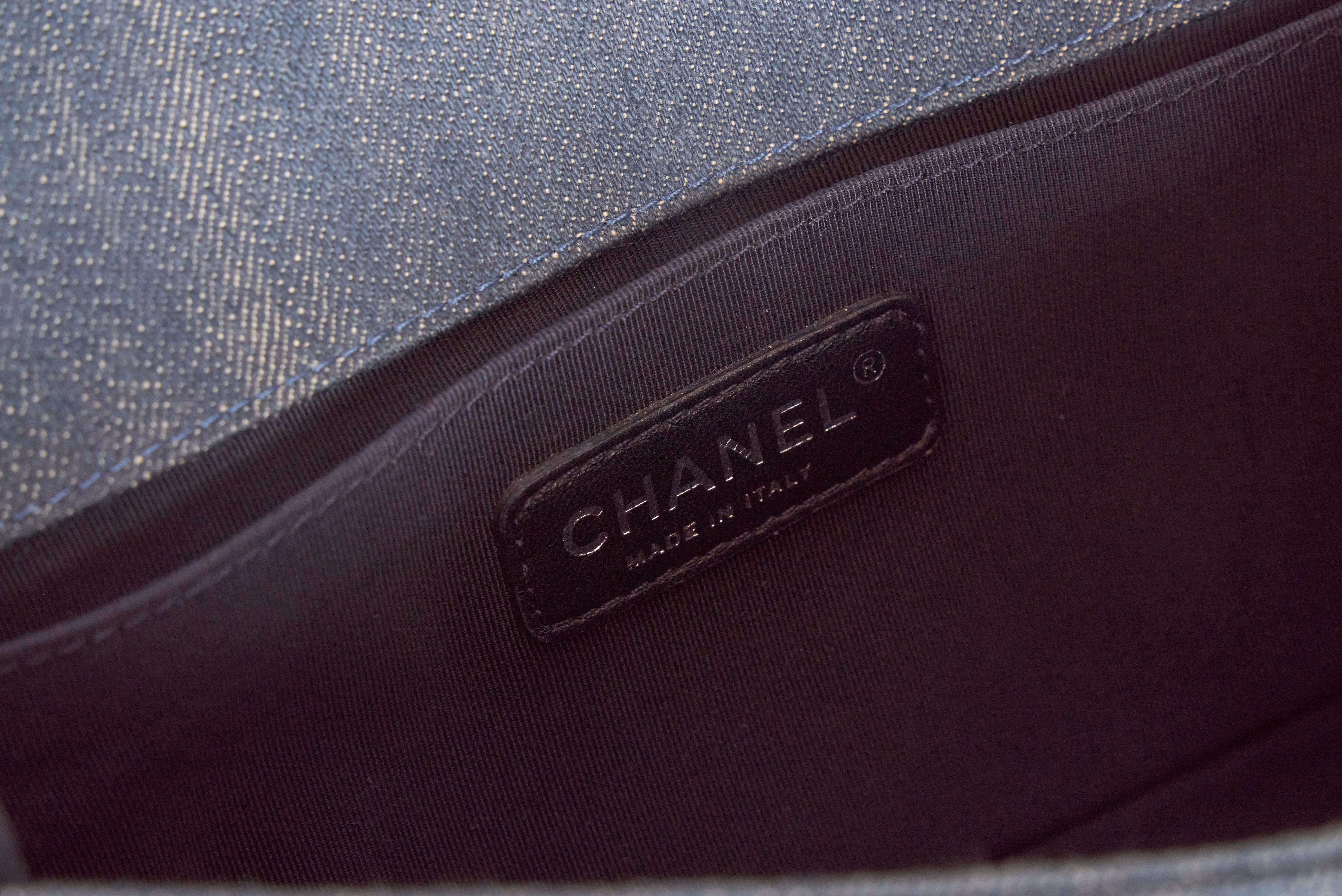 Women's Chanel Small 2 Tone Denim Boy Bag
