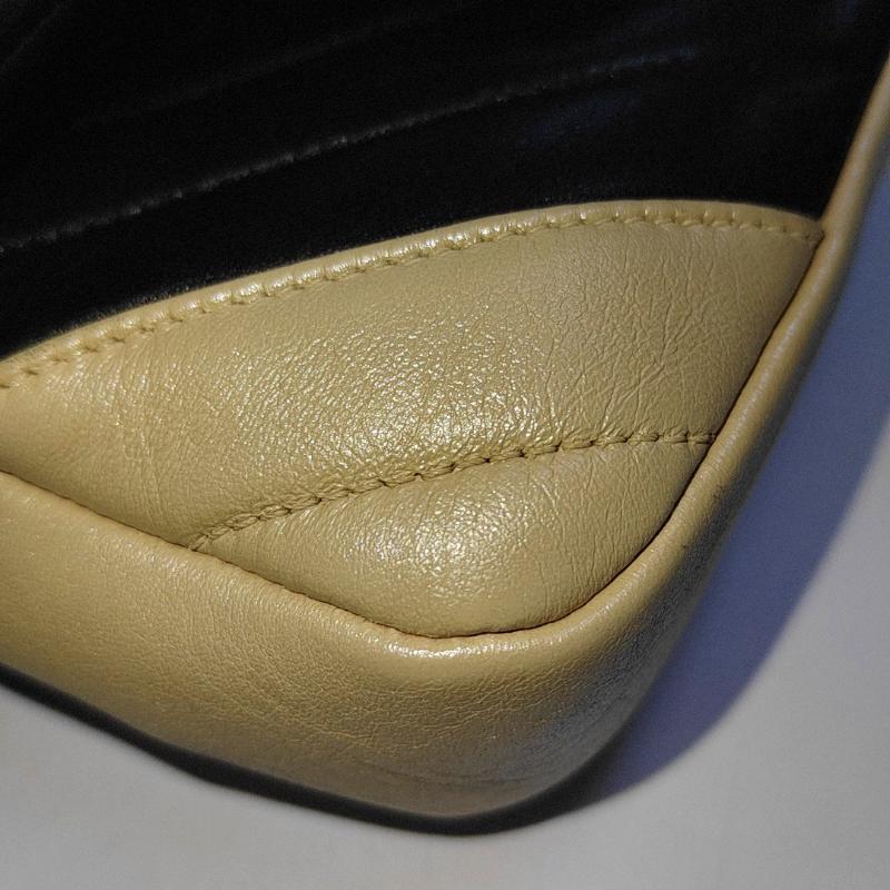 Chanel Small Bicolor Chevron Lambskin Single Flap Bag Black and Gold, 2014-15 9