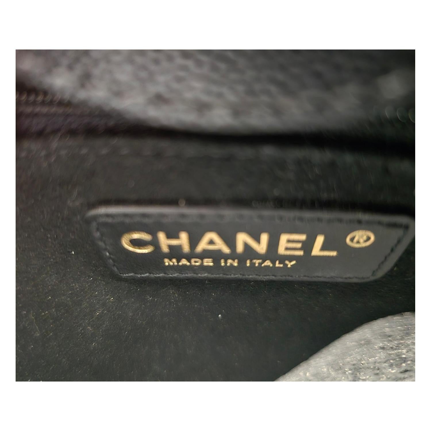 Chanel Small Black Caviar Studded Deauville Tote For Sale 3