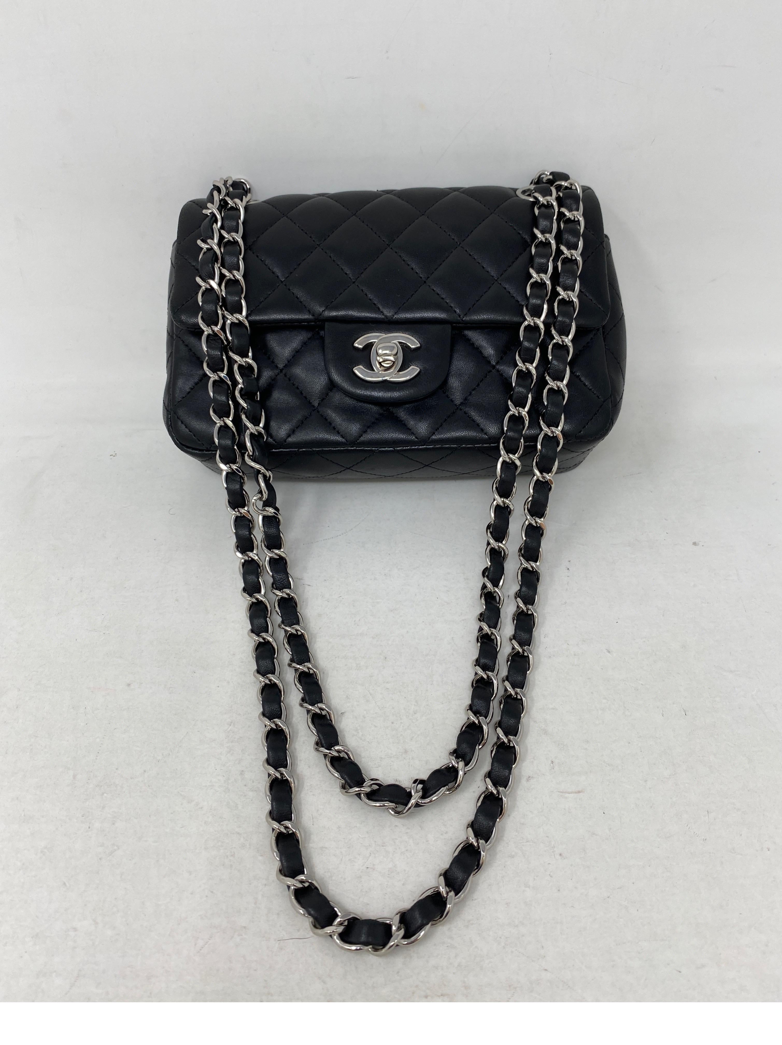 Chanel Small Black Flap Bag Silver Hardware 10