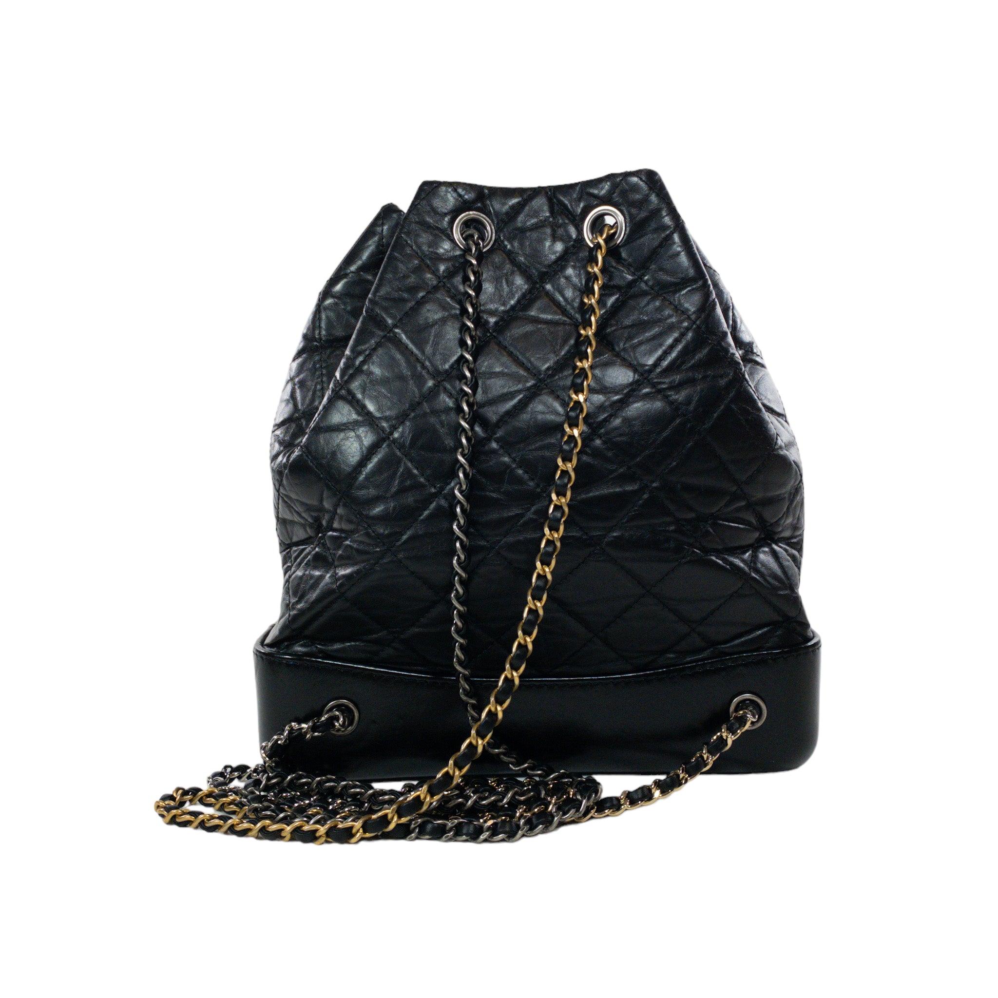 Chanel Small Black Gabrielle Backpack In Good Condition For Sale In Miami Beach, FL