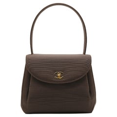 Retro Chanel Mini Brown Kelly Handbag 