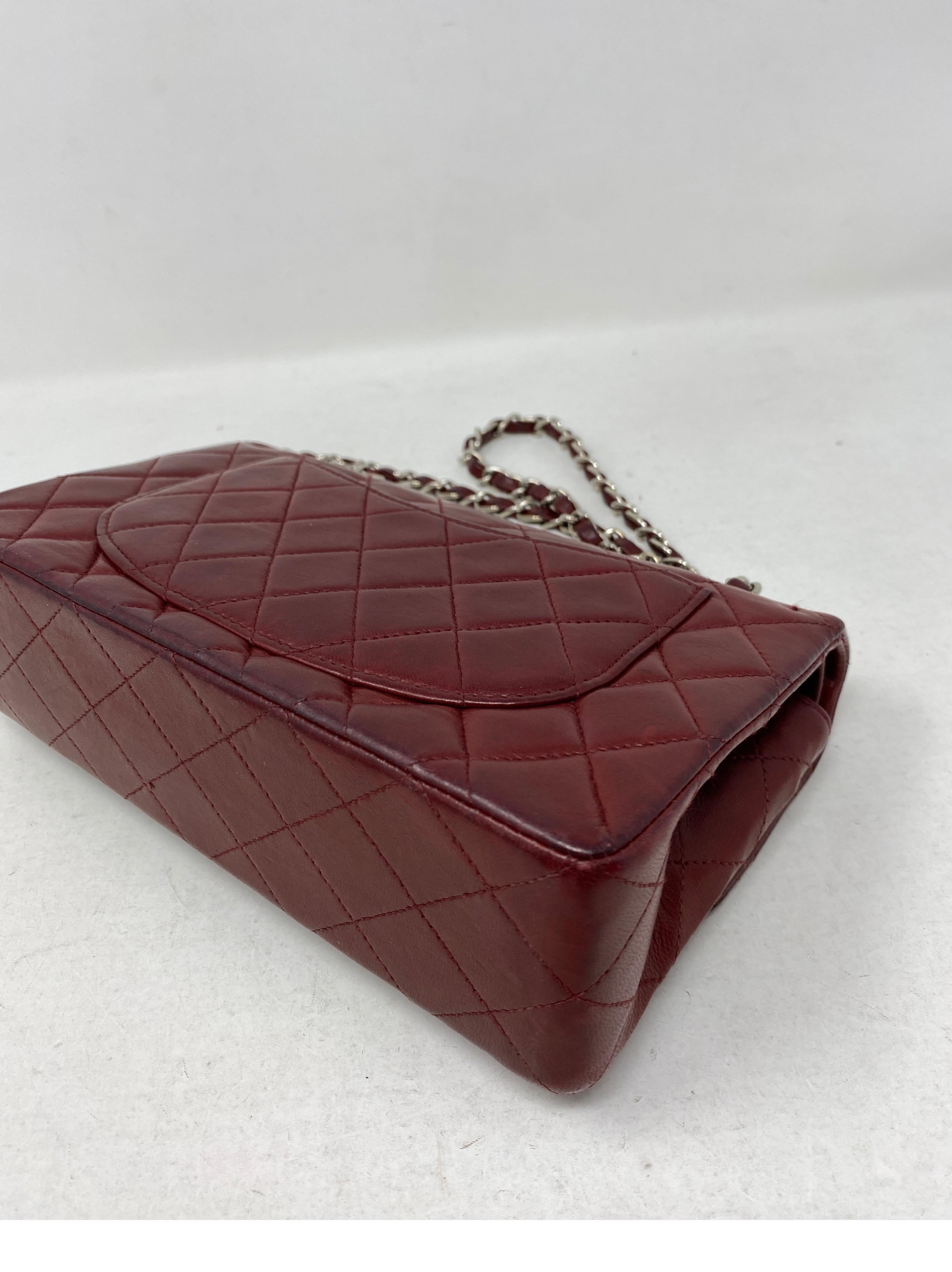 Chanel Small Burgundy Double Flap  5