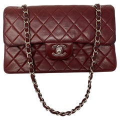 Chanel Small Burgundy Double Flap