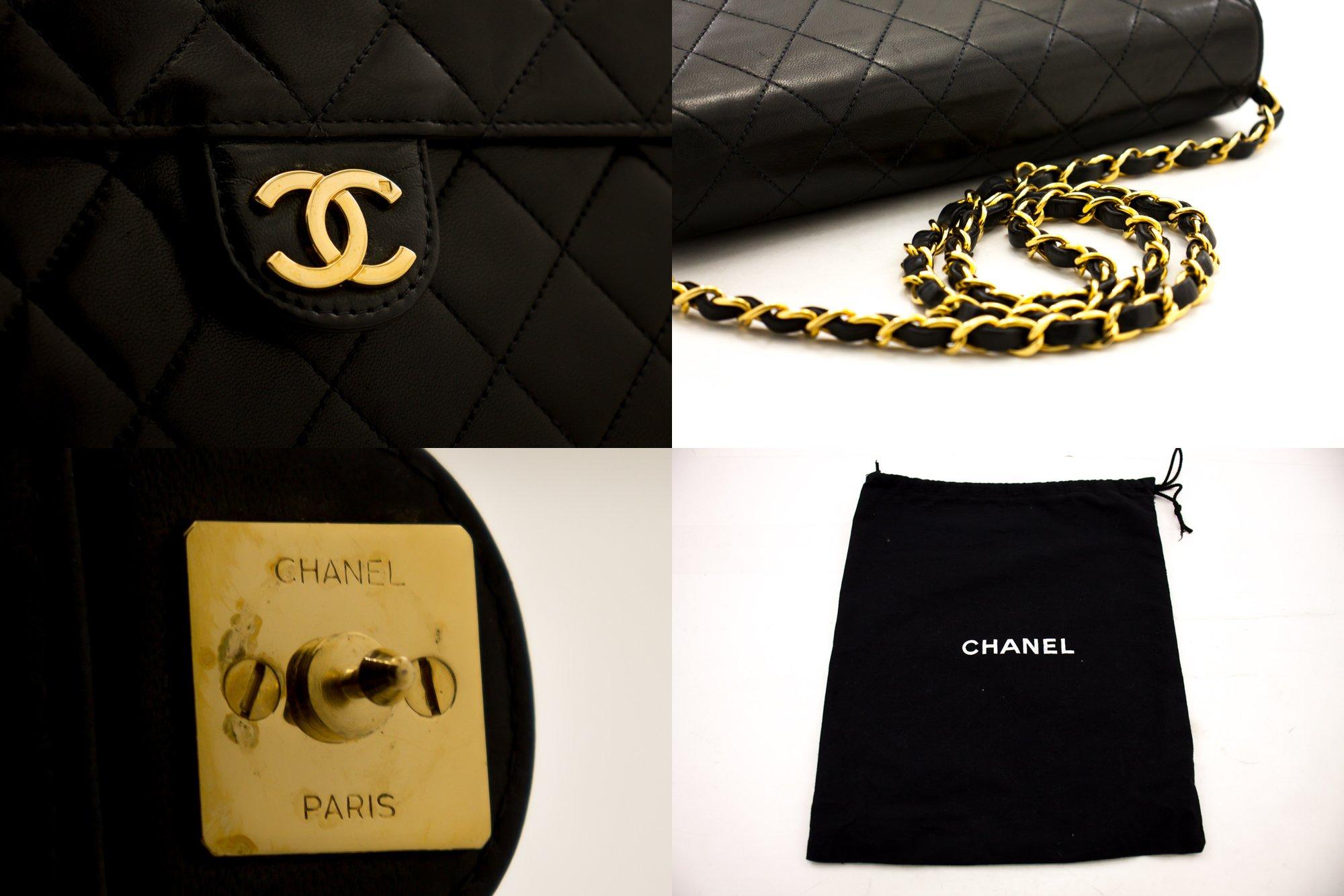 CHANEL Small Chain Shoulder Bag Black Clutch Flap Quilted Lambskin In Good Condition In Takamatsu-shi, JP