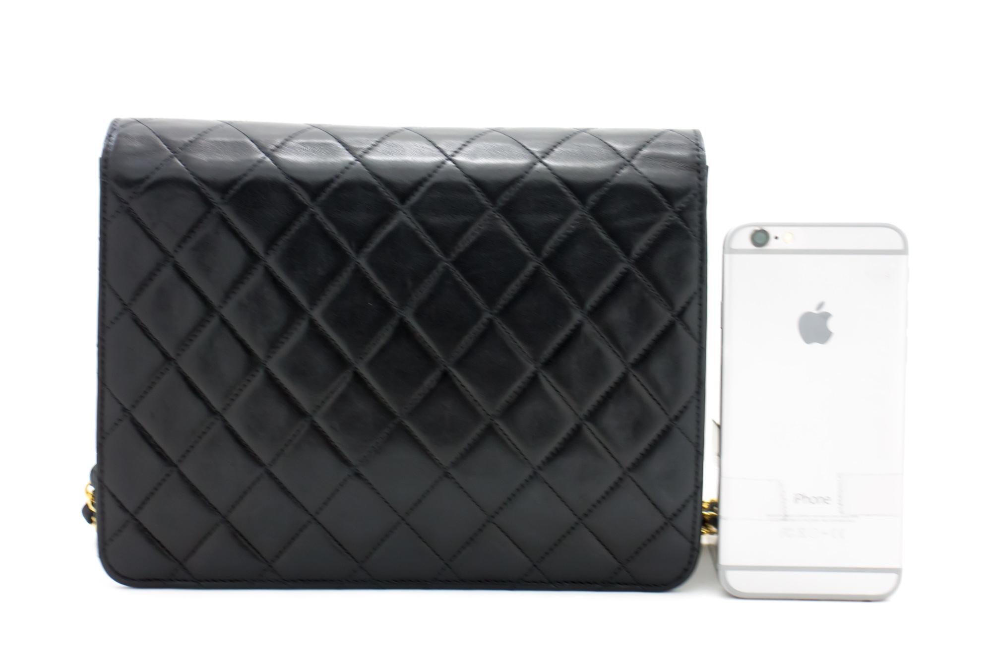 CHANEL Small Chain Shoulder Bag Black Clutch Flap Quilted Lambskin In Good Condition In Takamatsu-shi, JP