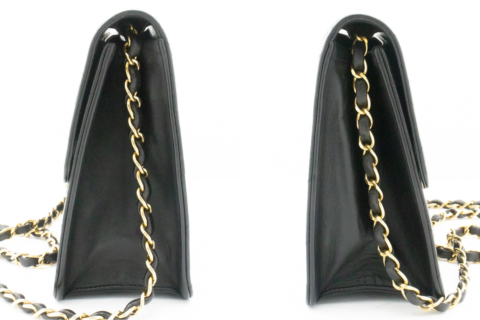 CHANEL Small Chain Shoulder Bag Black Clutch Flap Quilted Lambskin For Sale 1