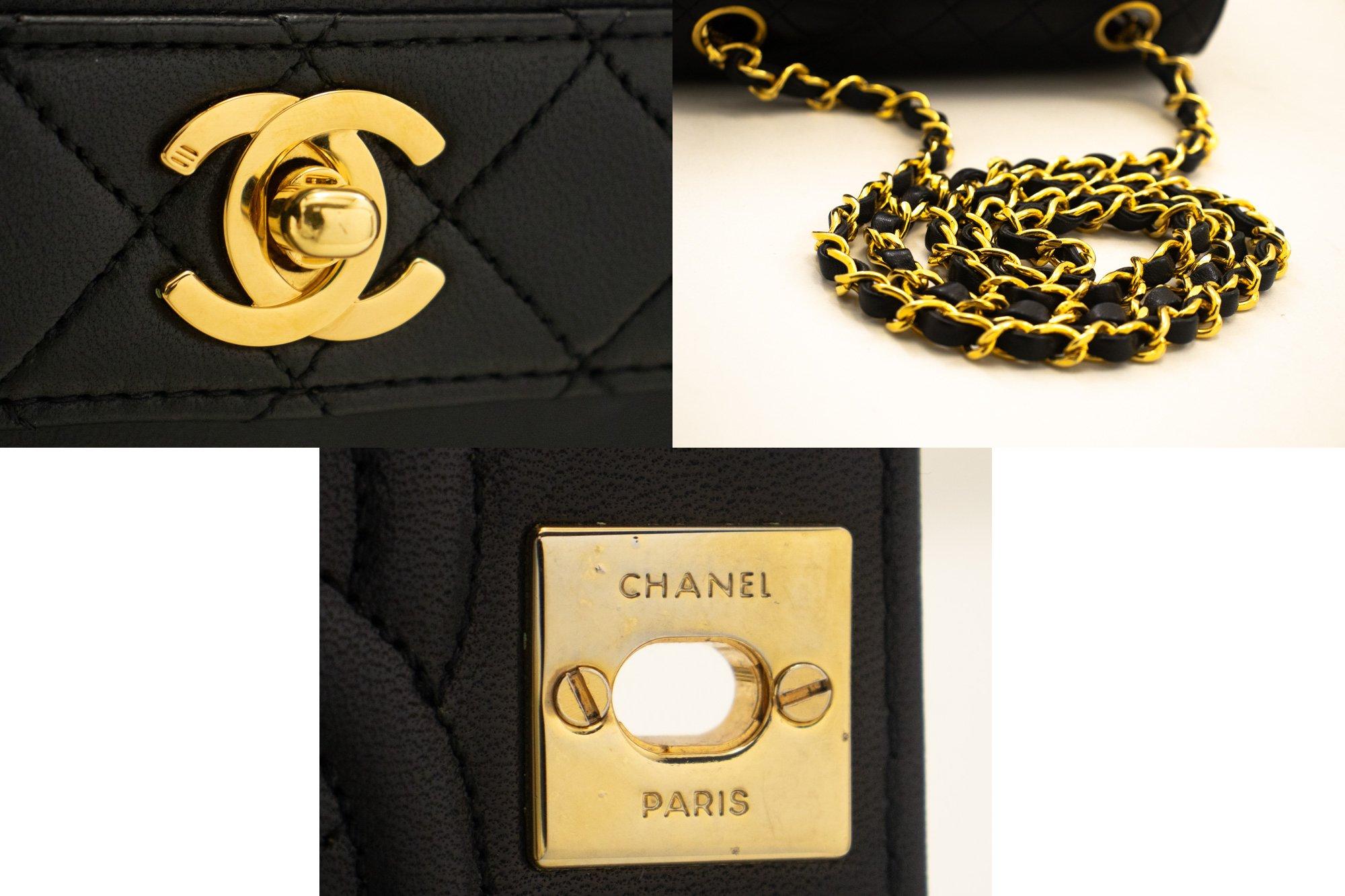 CHANEL Small Chain Shoulder Bag Black Quilted Single Flap Lambskin For Sale 3