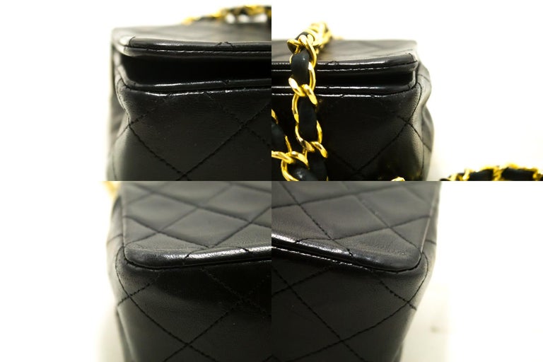 CHANEL Small Chain Shoulder Crossbody Bag Black Flap Quilted Lamb at 1stdibs