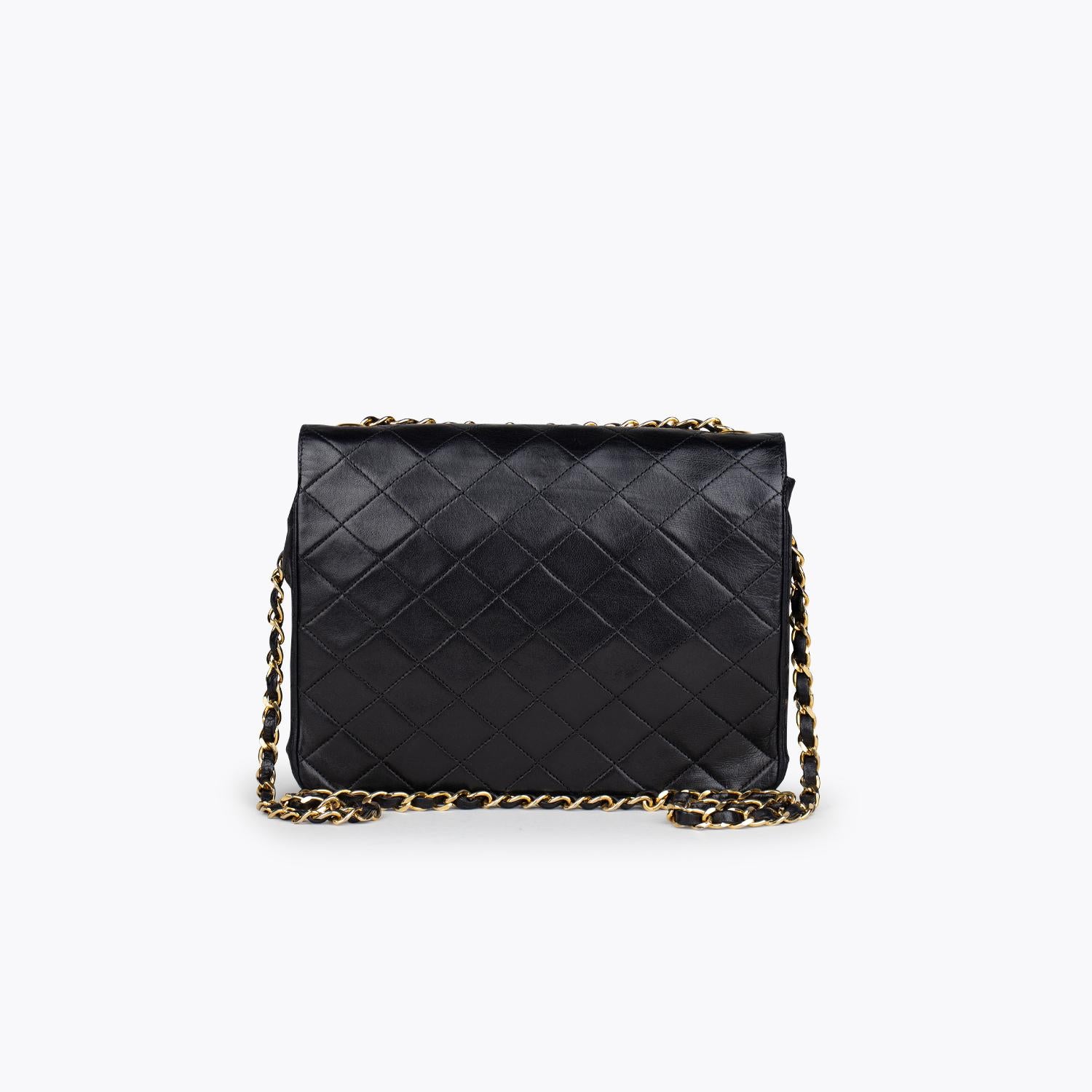 Black Chanel Small Classic Single Flap Bag For Sale
