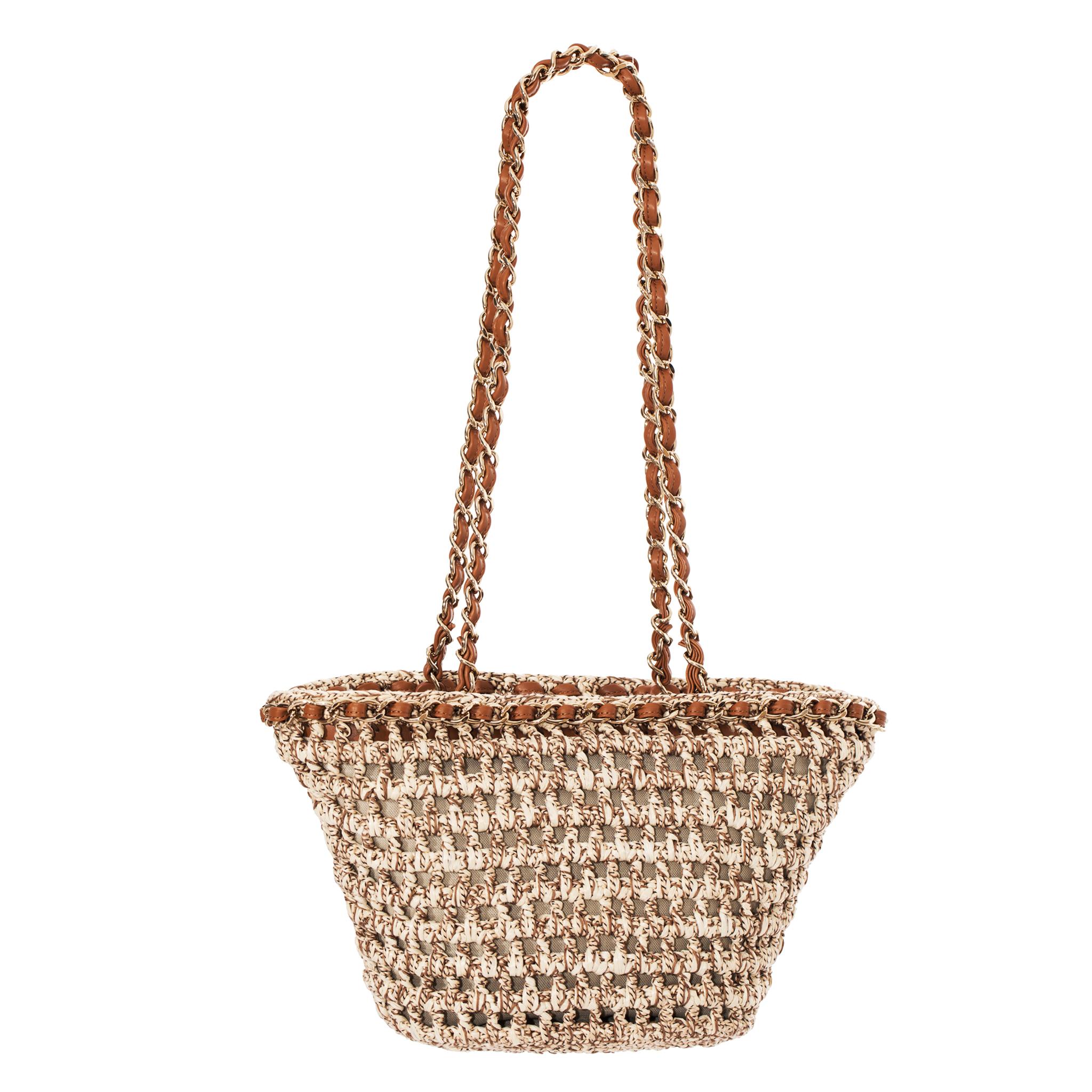 Chanel Small Crochet Shopping Tote 3