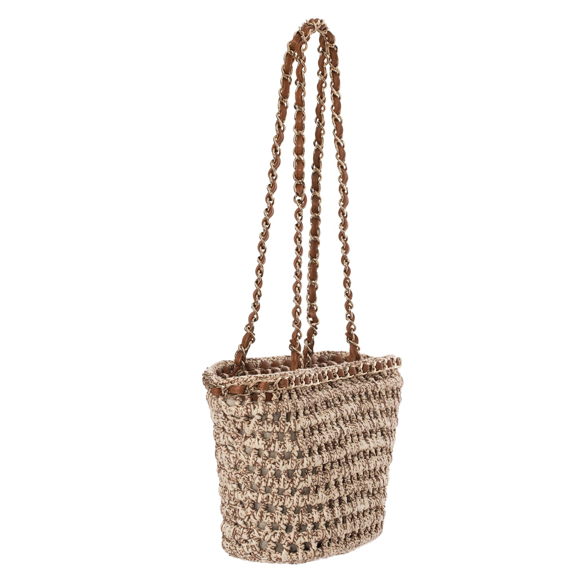 Chanel Small Crochet Shopping Tote 4