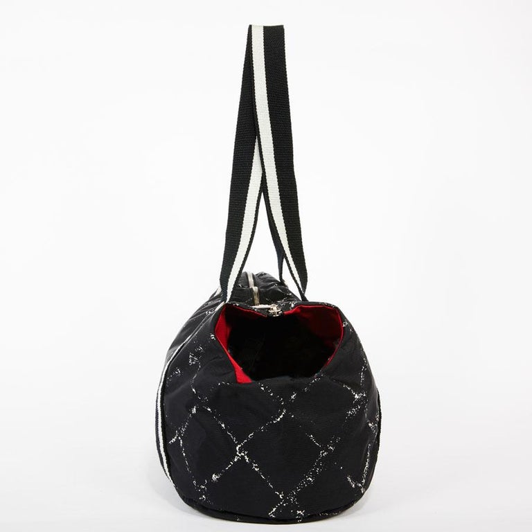 CHANEL Small Dog Bag in Black and Gray Canvas at 1stDibs chanel dog bag