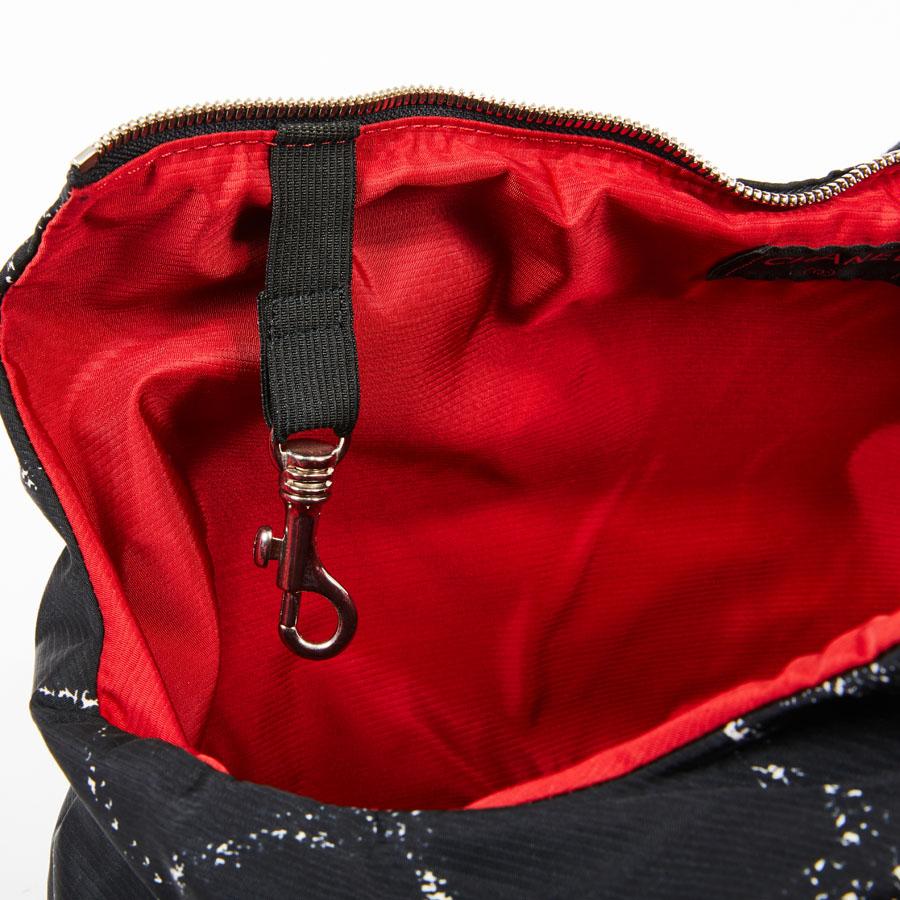 CHANEL Small Dog Bag in Black and Gray Canvas 3