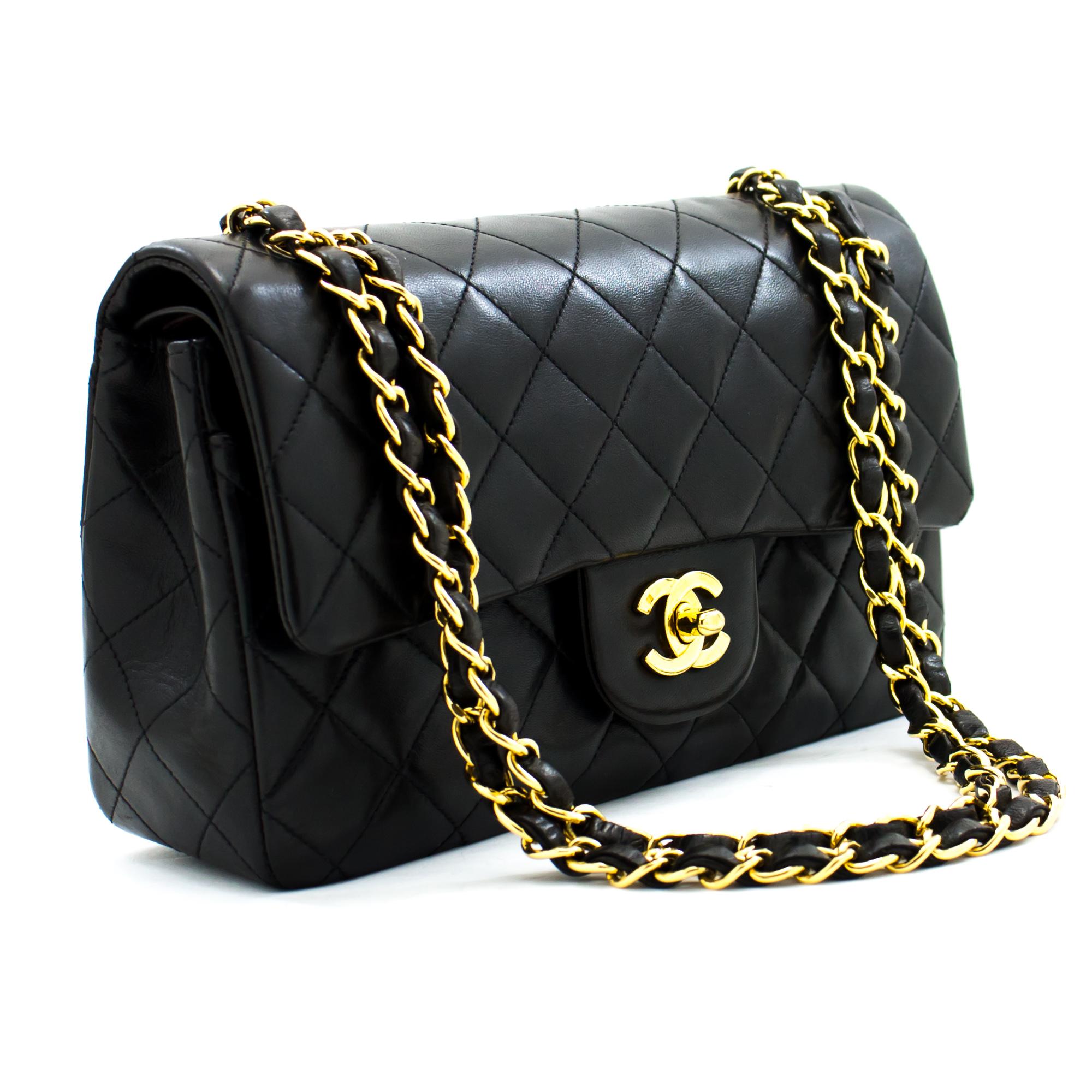 Black Chanel Small Double Flap Bag 