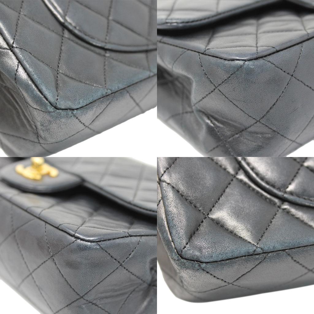 Chanel Small Double Flap Black Lambskin Handbag in Box Circa 1989-1991 1