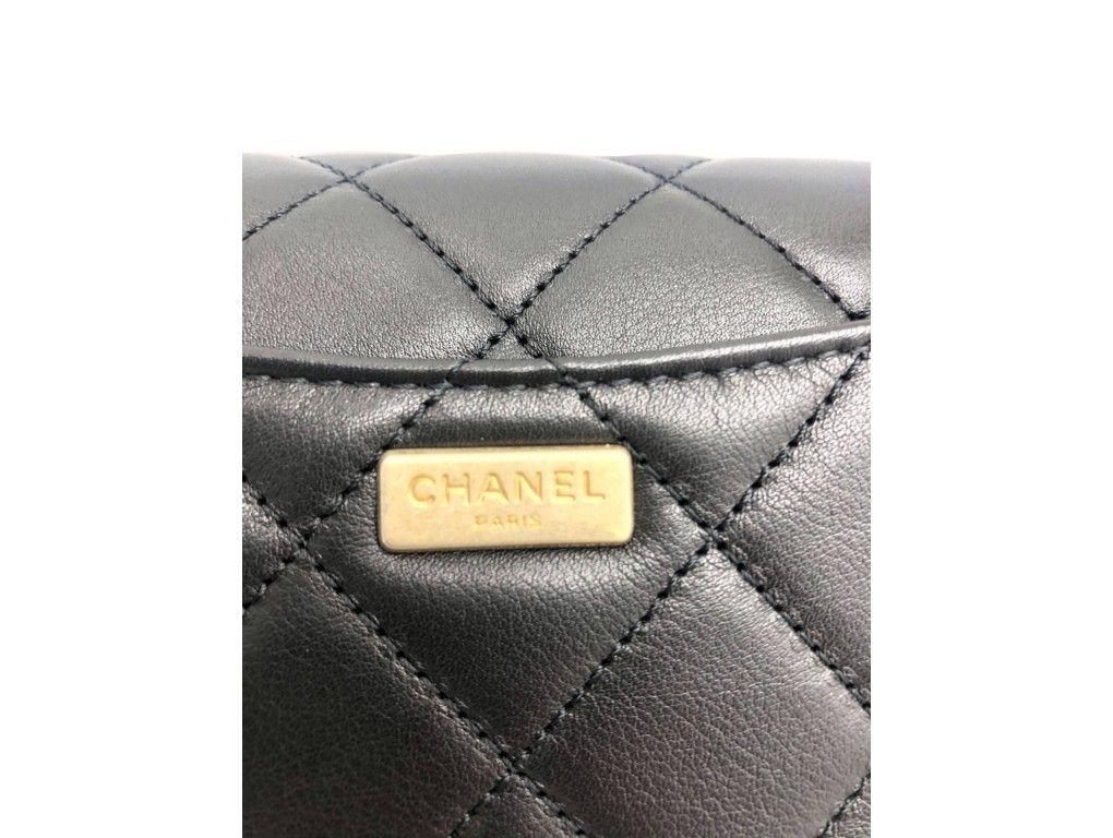 Chanel Small Flap with Chain/Leather Strap - CHANEL/CAMBON detail In New Condition For Sale In London, GB