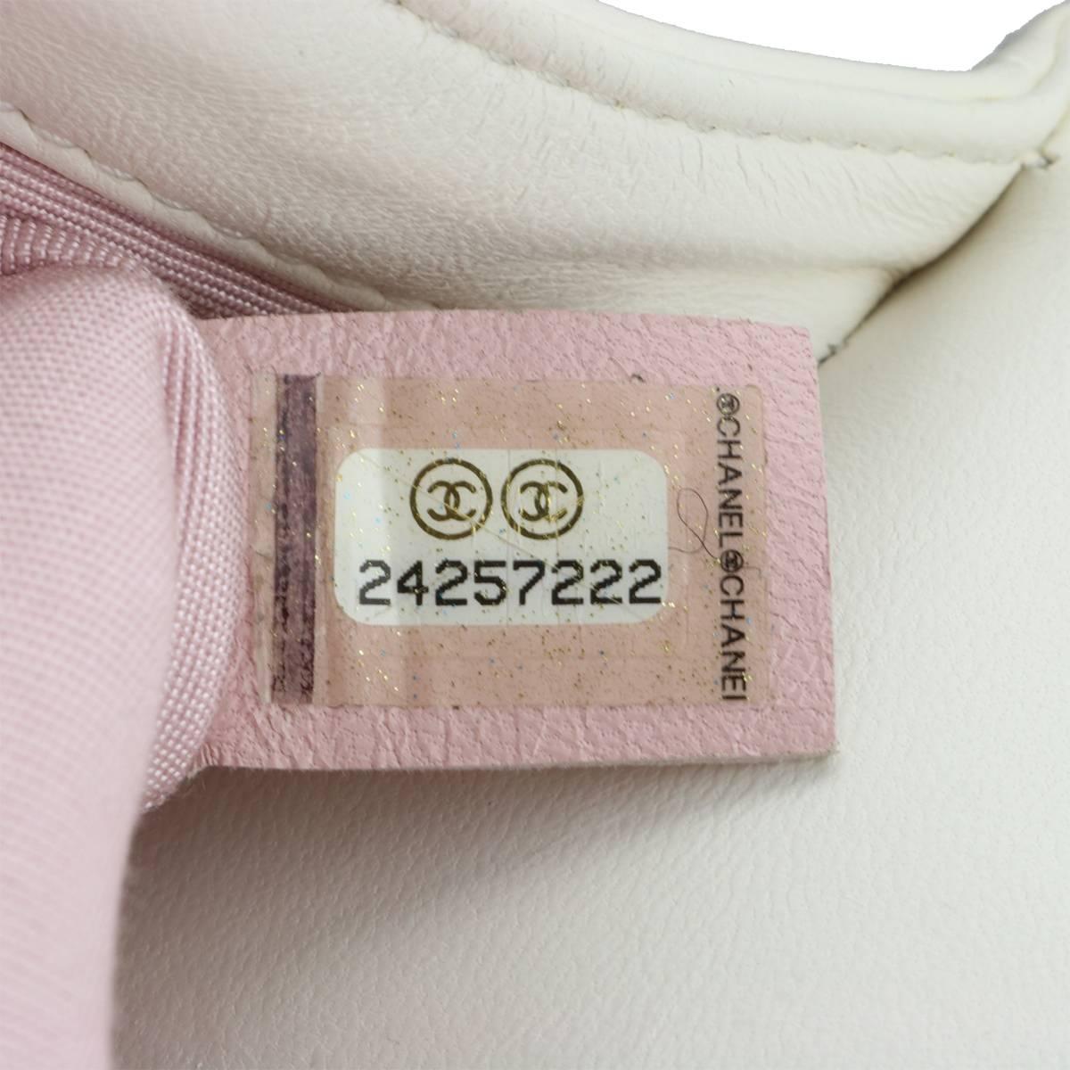 Chanel Small LED Boy White Lambskin Bag with Rainbow Hardware, 2017 10