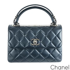 Chanel Small Navy Trendy CC Ruthenium Hardware Flap Bag