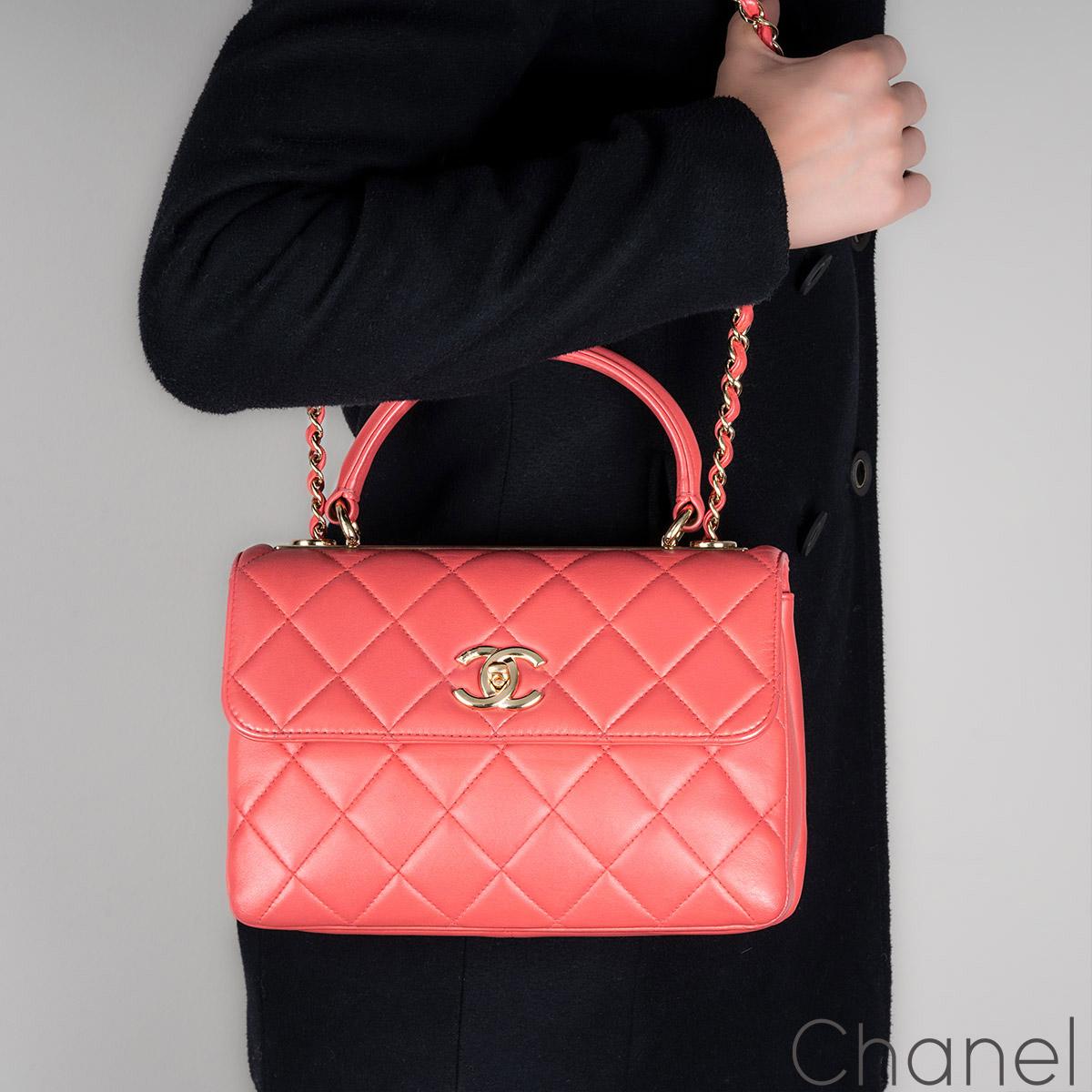 Chanel Kleine rosa trendige CC Klappentasche im Angebot 6
