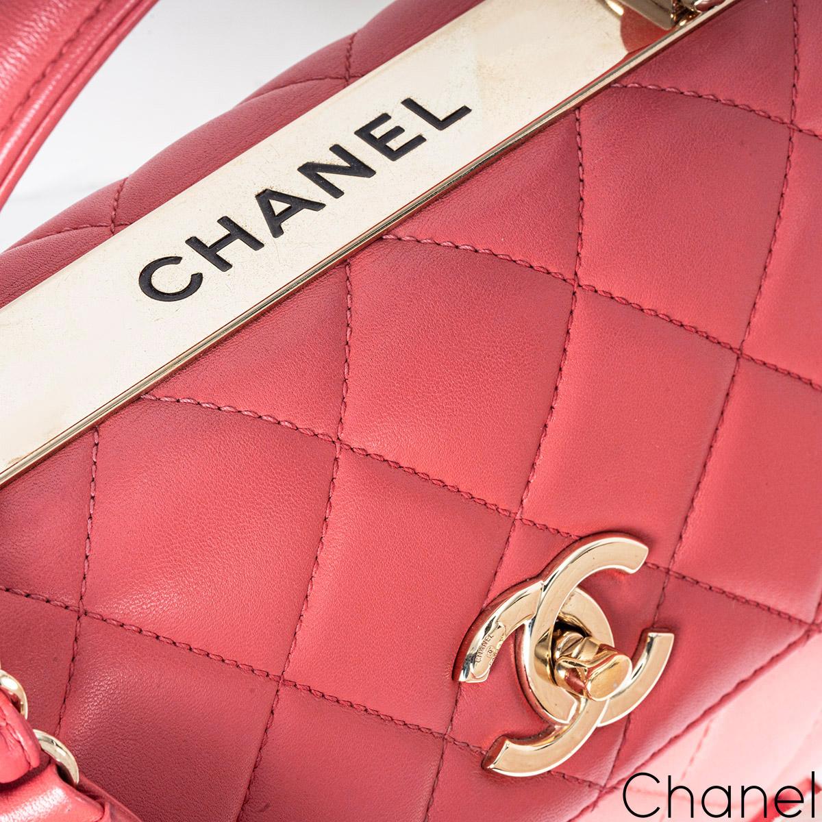 Chanel Kleine rosa trendige CC Klappentasche im Angebot 7