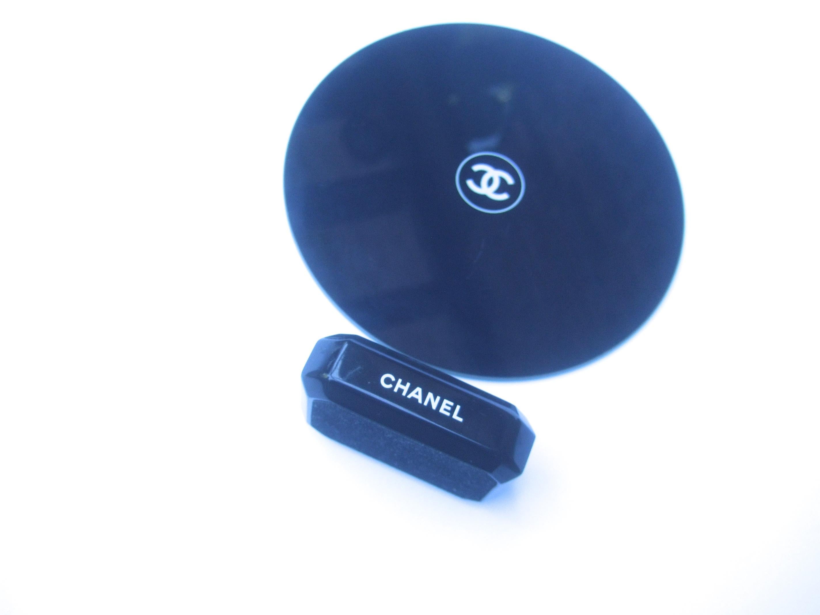 Blue Chanel Small Round Vanity Mirror circa 21st c