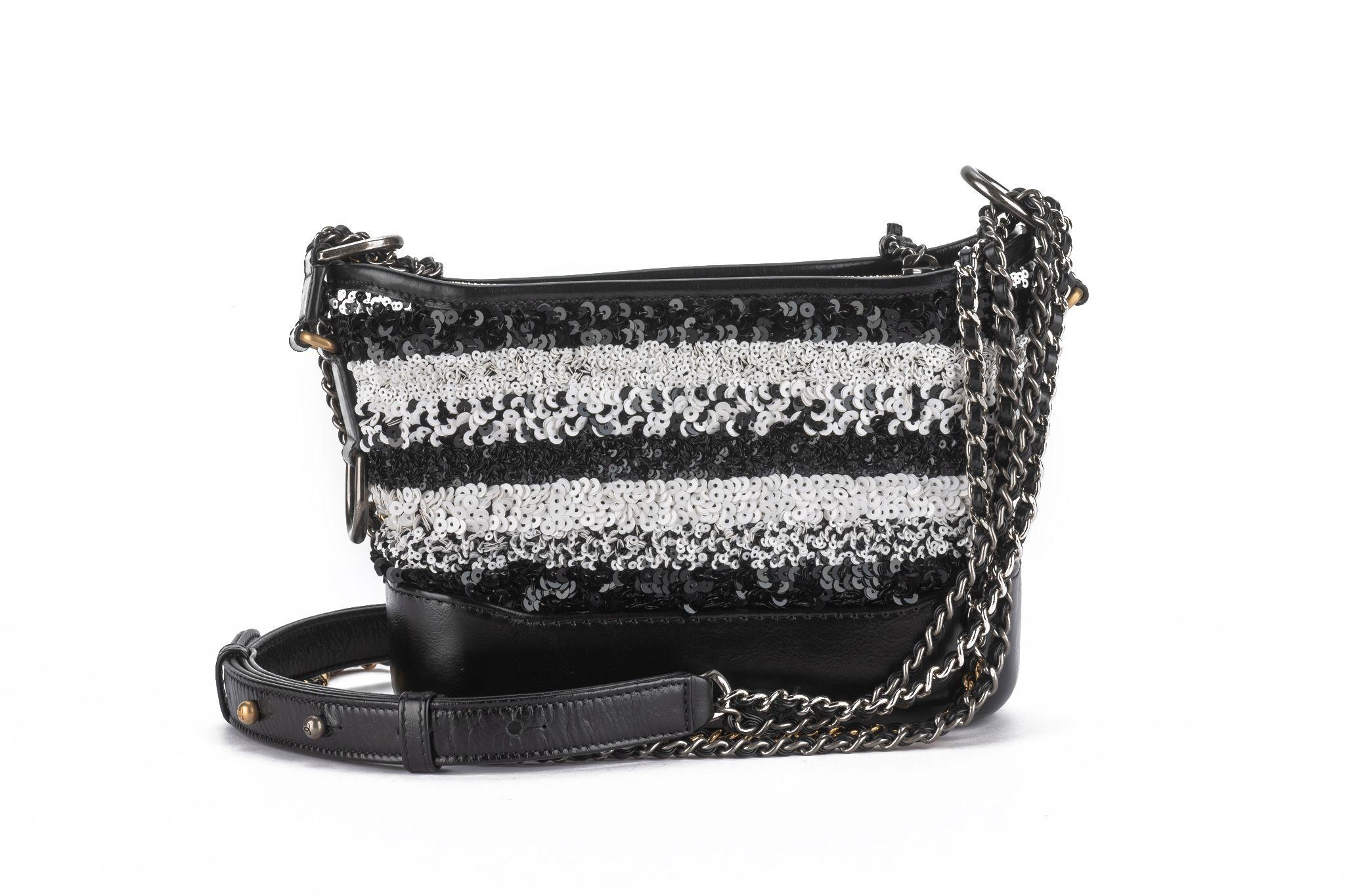 Chanel Small Sequin Gabrielle Hobo In Excellent Condition For Sale In West Hollywood, CA