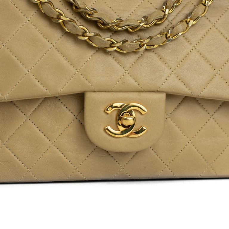 CHANEL, Small Timeless Vintage in beige leather For Sale at 1stDibs
