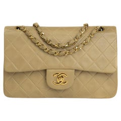 CHANEL, Small Timeless Vintage in beige leather