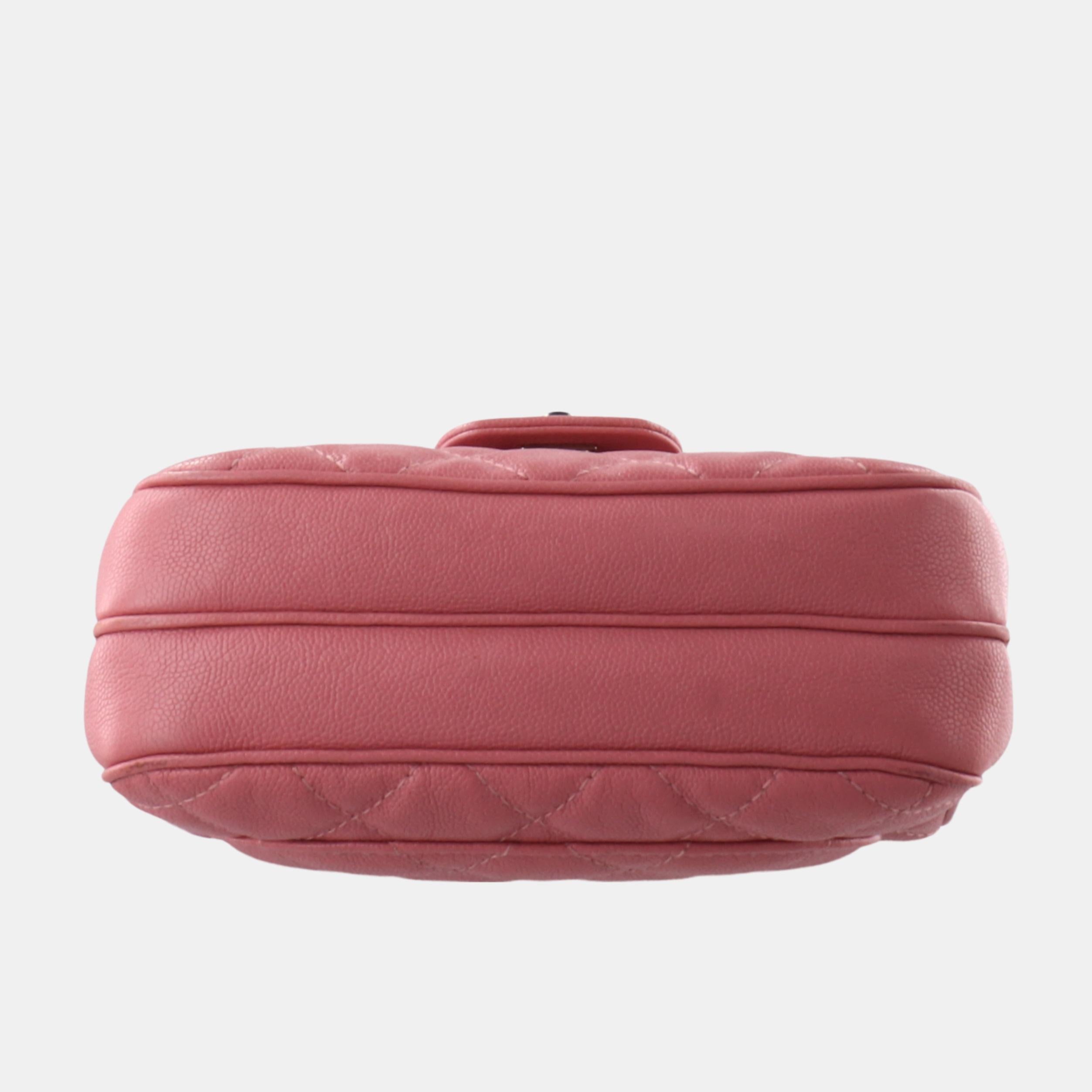 Chanel Small Urban Companion Flap Bag in Mauve Pink Caviar Leather, 2018-2019 For Sale 1