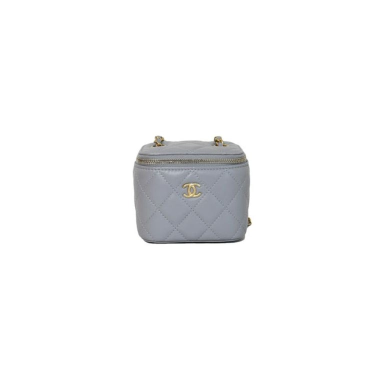 Chanel Small Vanity Bag Grey For Sale at 1stDibs
