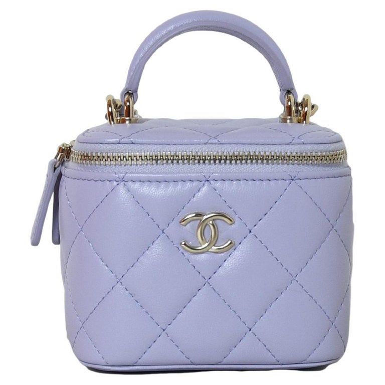 Chanel Small Vanity Bag Light Purple For Sale at 1stDibs
