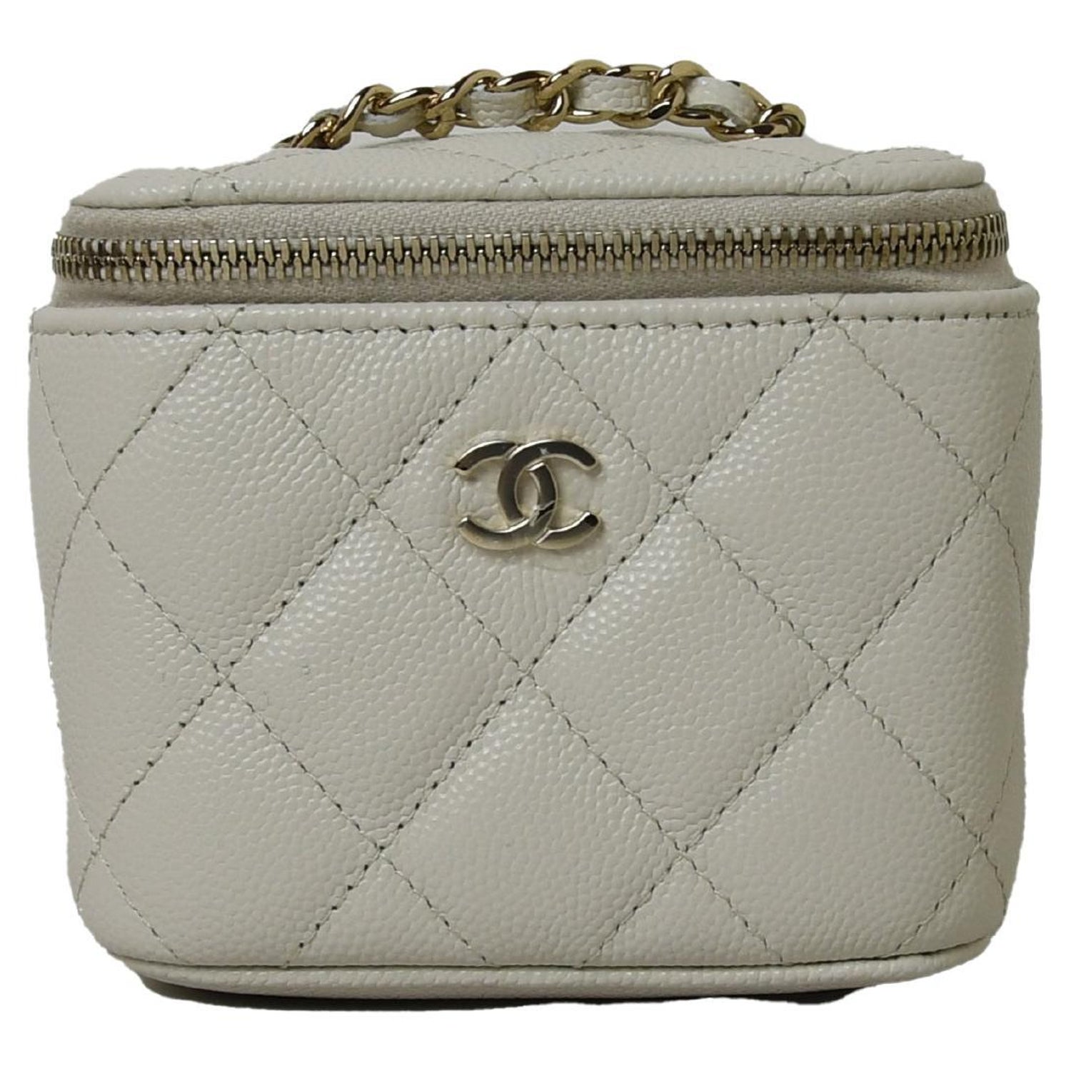 Chanel Small Vanity Bag White For Sale at 1stDibs