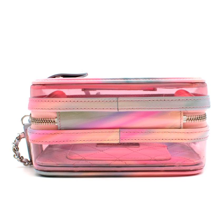 Pink Chanel Small Vanity Case in PVC and Pastel Calfskin 