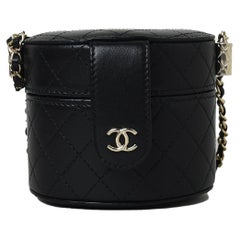 Chanel Small Vanity With Chain Black